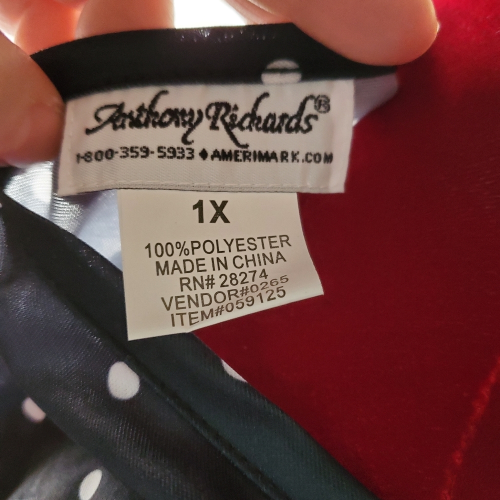 Anthony‎ Richard 1X Sleeveless Polka-dot Dress - Picture 5 of 6